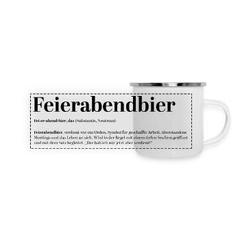 afterwork bière définition fun village drôle - Mug panoramique émaillé - blanc - Devant