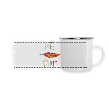 AD Free Spirit - Panorama Emaille-Tasse - Weiß - Vorne