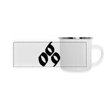 069 Support - Panorama Emaille-Tasse - Weiß - Vorne