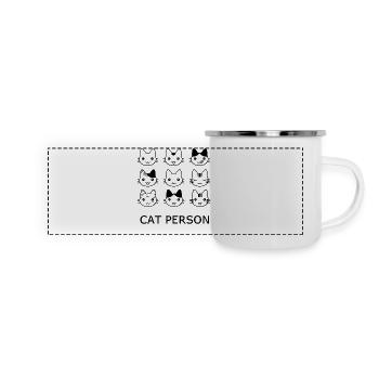 Cat Person - Panoramic Camper Mug - white - Front