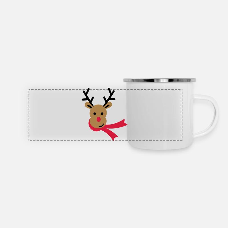 reindeer - Panoramic Camper Mug - white