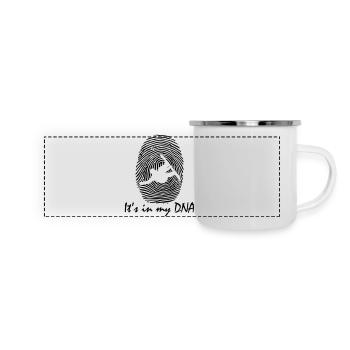 It s in my DNA snowboard - Panorama Emaille-Tasse - Weiß - Vorne
