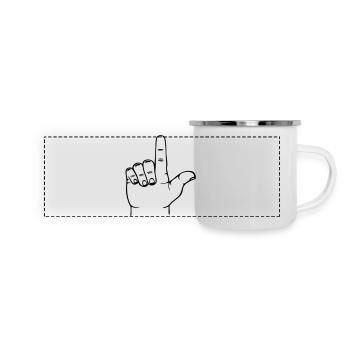 Loser hand - Panoramic Camper Mug - white - Front