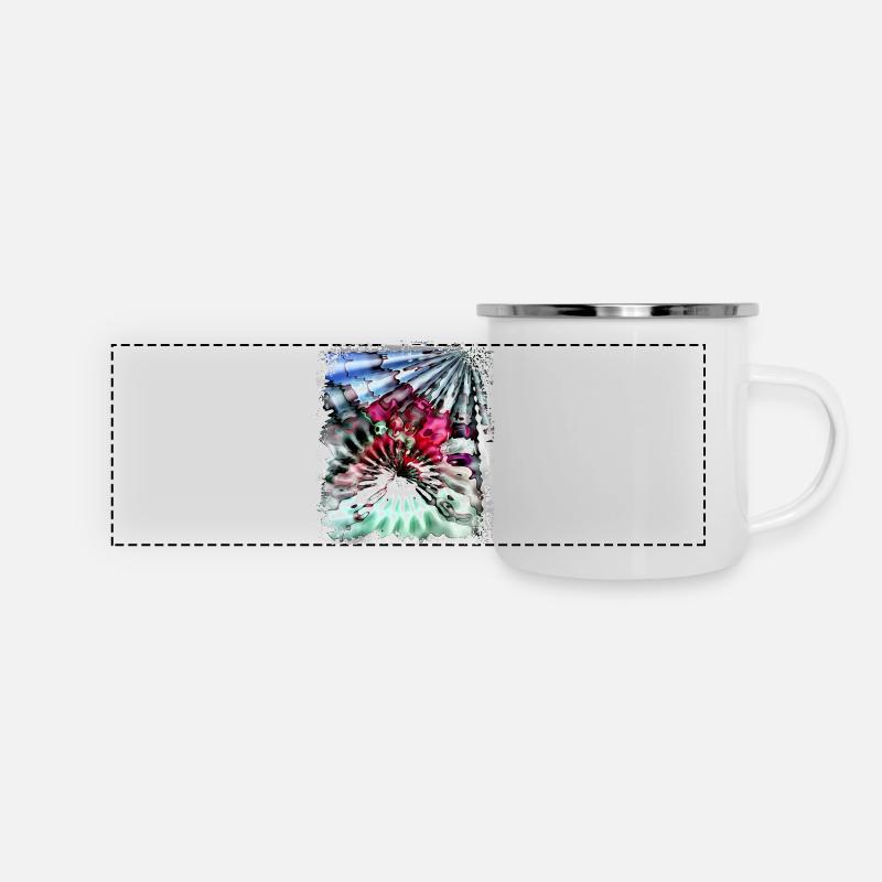 Puissance psychédélique - Mug panoramique émaillé - blanc