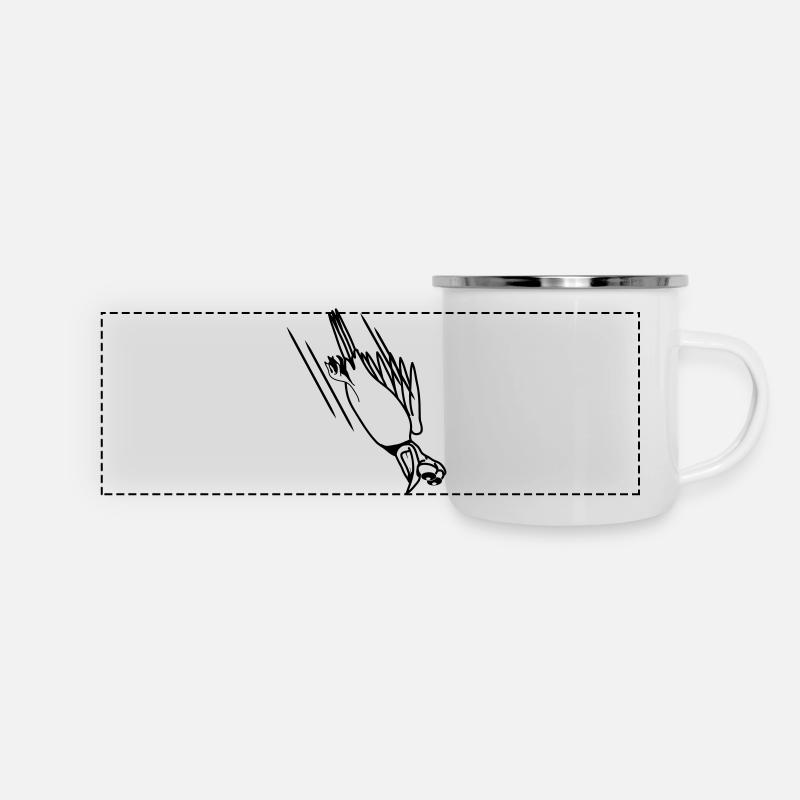 funny bird crash cool funny comic - Panoramic Camper Mug - white