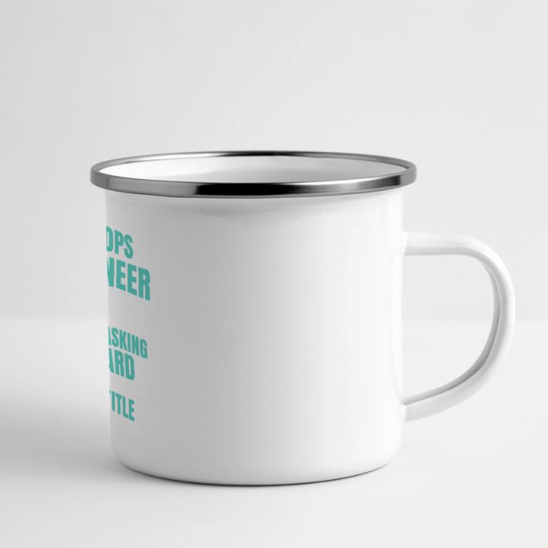 DevOps Engineer Multitasking-Assistent Panorama Emaille-Tasse