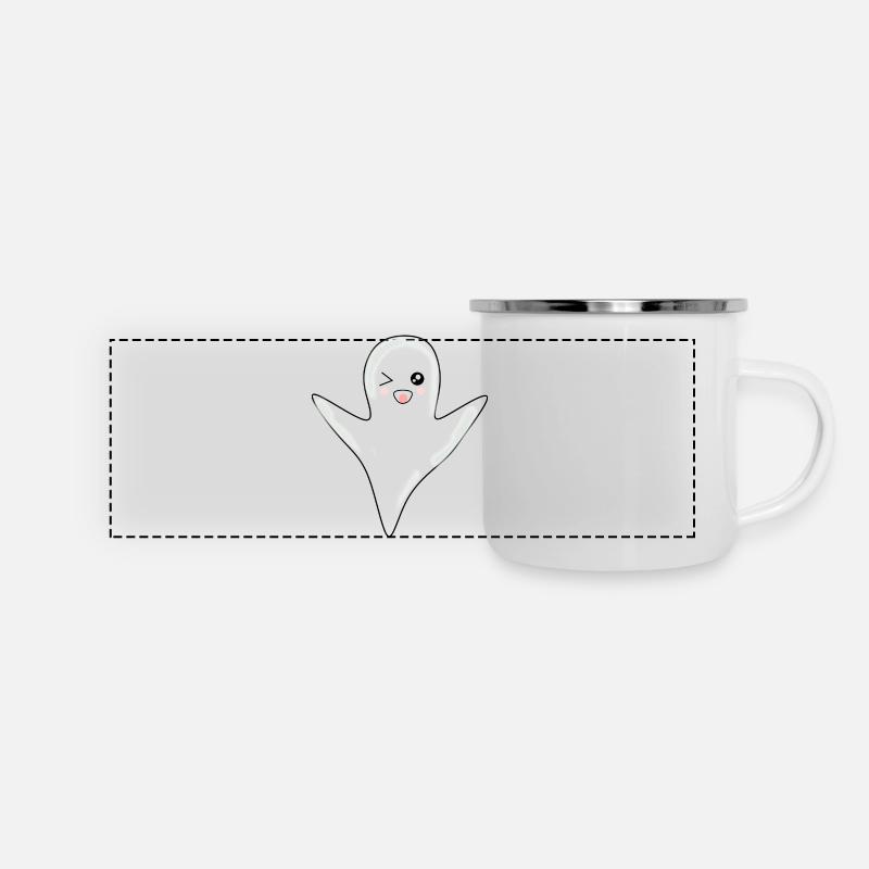 Kawaii Ghost Ghosts Halloween Halloween Costume - Panoramic Camper Mug - white