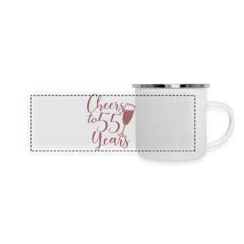 55th Birthday Women For Her Cheers To 55 Years Old - Panoramic Camper Mug - white - Front