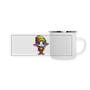 Imp / Dwarf / Fairy / Christmas / Elf - Panoramic Camper Mug - white - Front