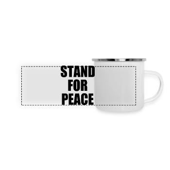 Stand for peace - Panoramic Camper Mug - white - Front