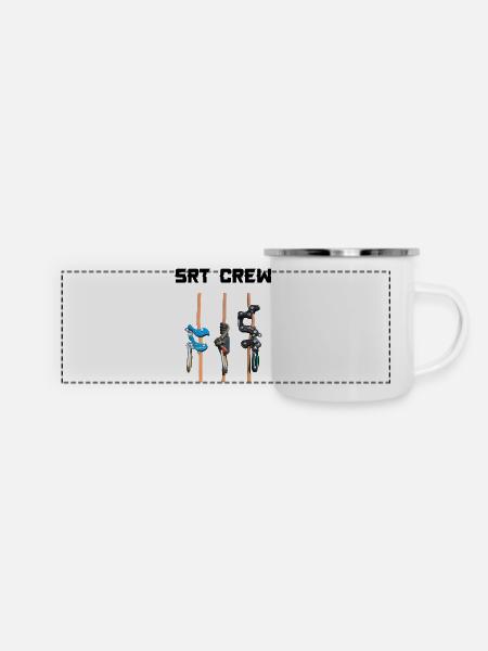 SRT Crew - Panorama Emaille-Tasse - Weiß