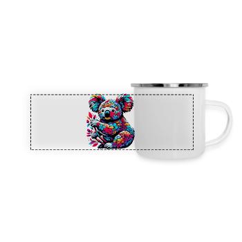 Koala - Panorama Emaille-Tasse - Weiß - Vorne