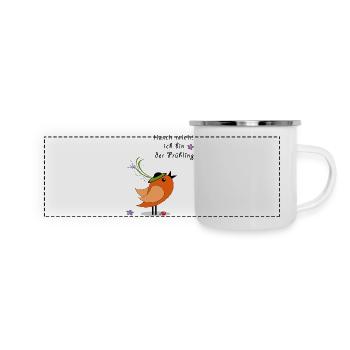 Hash me, I'm the spring sparrow - Panoramic Camper Mug - white - Front