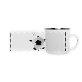 France Map Framed Real Football EN - Panoramic Camper Mug - white - Front