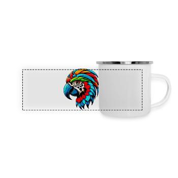 Harlequin Parrot - Panoramic Camper Mug - white - Front