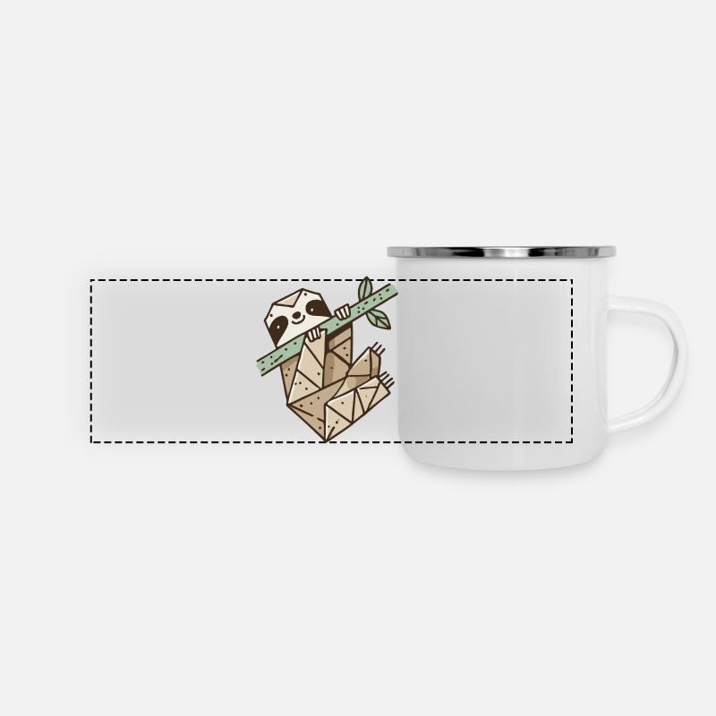 Origami Sloth – Minimalist and Casual - Panoramic Camper Mug - white