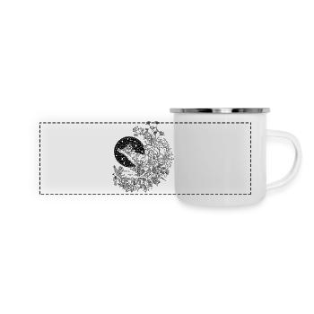 FOX & NIGHT SKY  - Panoramic Camper Mug - white - Front