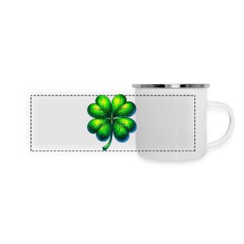 Four-leaf clover - Panoramic Camper Mug - white - Front