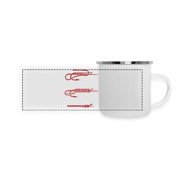 Angelhaken Knoten Anleitung - Panorama Emaille-Tasse - Weiß - Vorne