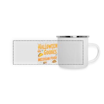 Take Me To Buy Halloween Goodies, Eat Mexican Food - Mug panoramique émaillé - blanc - Devant