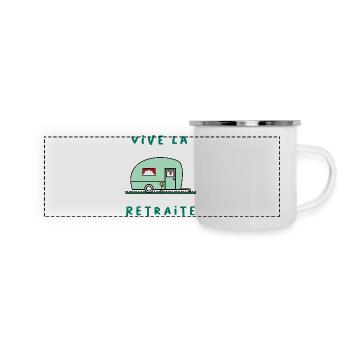 RETIREMENT. HOLIDAY. RETIREMENT. RETIRED. RETIREMENT. - Panoramic Camper Mug - white - Front