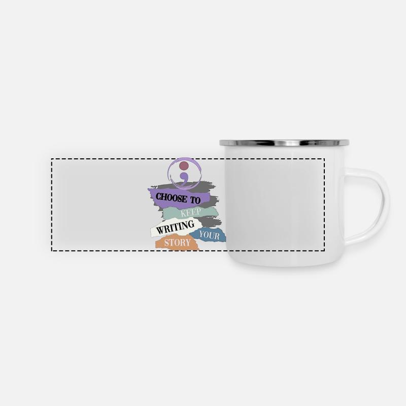 Inspirational Writing Motivation Tapestry - Panoramic Camper Mug - white