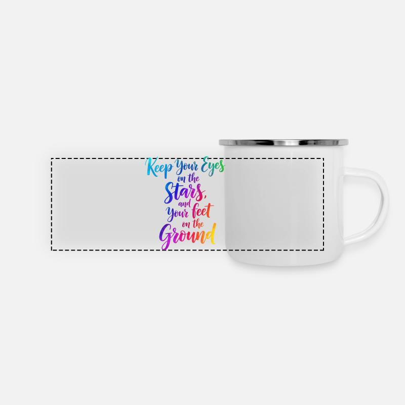 Inspirational Quote with Starry Gradient - Panoramic Camper Mug - white