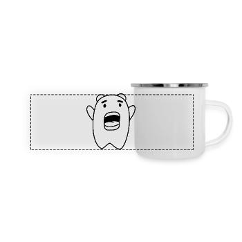 Nerd Scream – Humour geek et physique - Mug panoramique émaillé - blanc - Devant