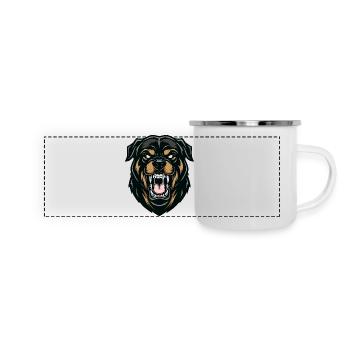 Rottweiler Alpha Guardian Dog Strength - Panoramic Camper Mug - white - Front