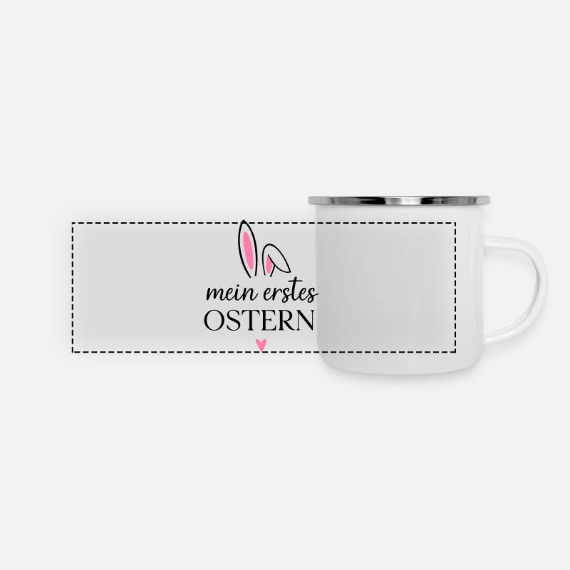 Ma première Pâques | Tenue : premier bébé de Pâques - Mug panoramique émaillé - blanc