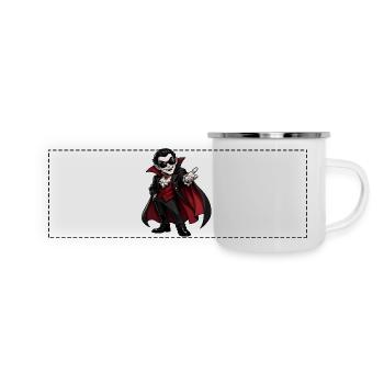 Vampir - Panorama Emaille-Tasse - Weiß - Vorne