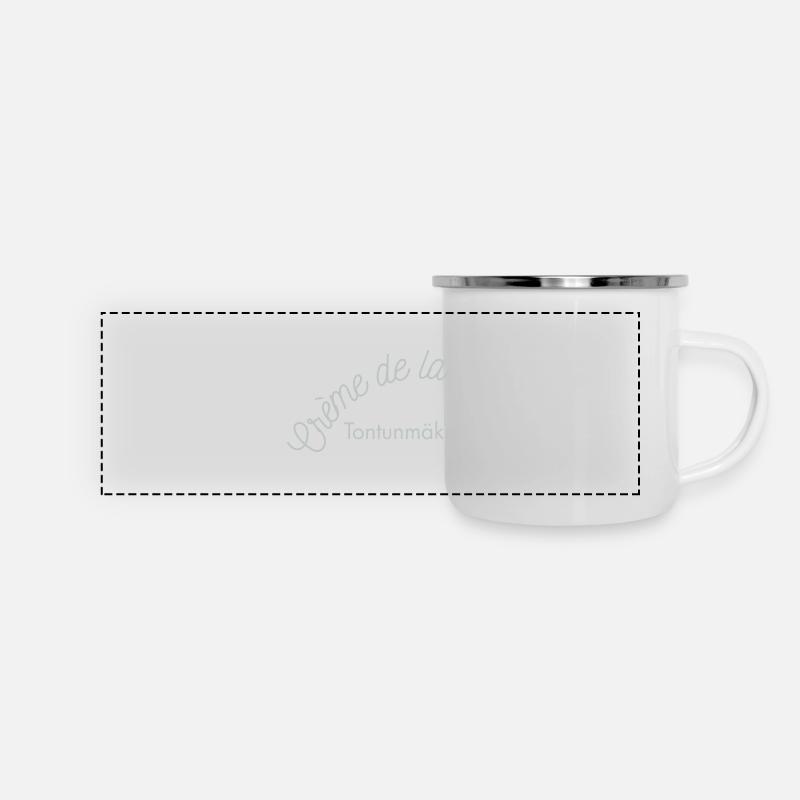 Crème de la Tontunmäki - Panorama Emaille-Tasse - Weiß