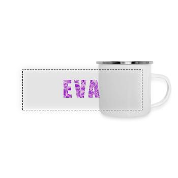 V violet vortex design abstrait - Mug panoramique émaillé - blanc - Devant