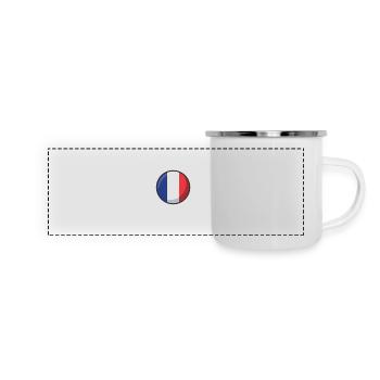 MADE IN FRANCE White - Mug panoramique émaillé - blanc - Devant