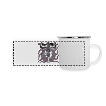 Anarchie der Energie. Chaos bestimmt Harmonie. - Panorama Emaille-Tasse - Weiß - Vorne