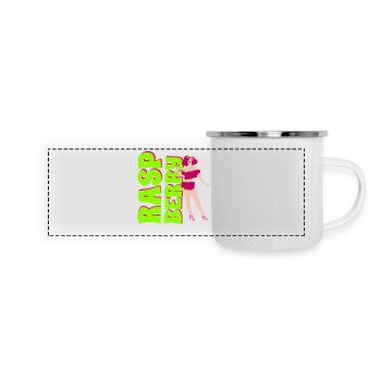 Vintage Raspberry Pin-up - Panoramic Camper Mug - white - Front