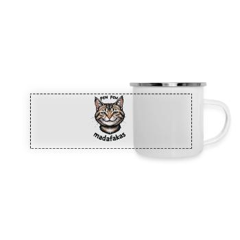 Pew Pew Cat 094240 - Panoramic Camper Mug - white - Front