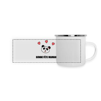 FÊTE DES MÈRES. BONNE FÊTE MAMAN. MAMAN - Mug panoramique émaillé - blanc - Devant