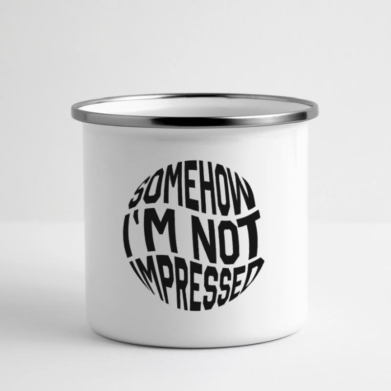 Déclaration pas impressionnée Mug panoramique émaillé