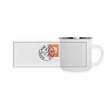 New Zealand stamp - Mug panoramique émaillé - blanc - Devant