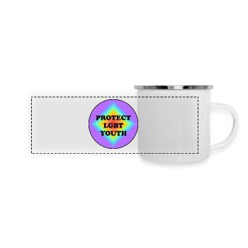 LGBT-Jugendliche schützen - Panorama Emaille-Tasse - Weiß - Vorne