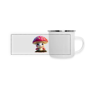 cute toadstool - Panoramic Camper Mug - white - Front