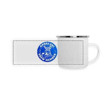 Esel Apres Ski Team Spruch - Panorama Emaille-Tasse - Weiß - Vorne