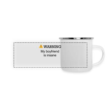 WARNING BOYFRIEND - Panoramic Camper Mug - white - Front