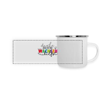 Danke fürs Wachsen - Panorama Emaille-Tasse - Weiß - Vorne