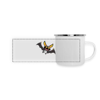 Fledermaus - Panorama Emaille-Tasse - Weiß - Vorne
