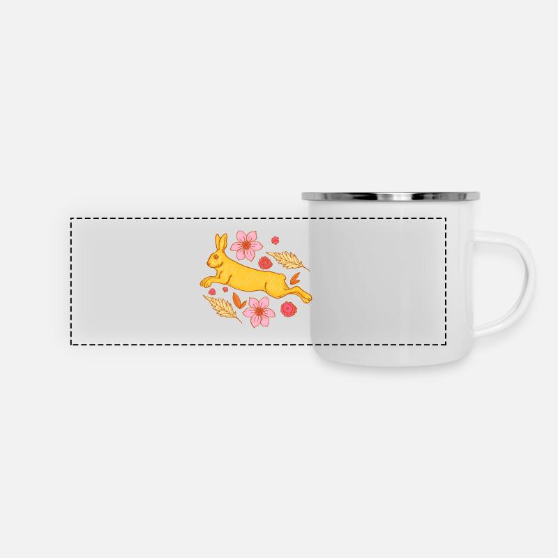 Colorful Easter Bunny - Panoramic Camper Mug - white