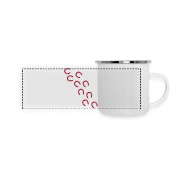 Pferd hufeisen traces - Panorama Emaille-Tasse - Weiß - Vorne
