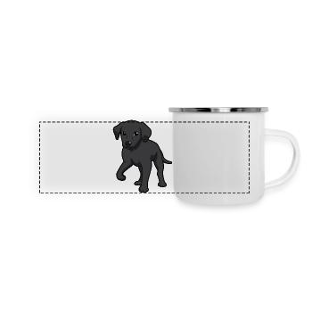 black labrador Dog - Panoramic Camper Mug - white - Front