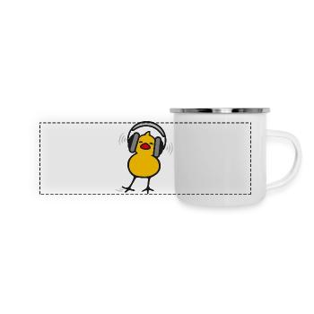 SoundChick - Panorama Emaille-Tasse - Weiß - Vorne